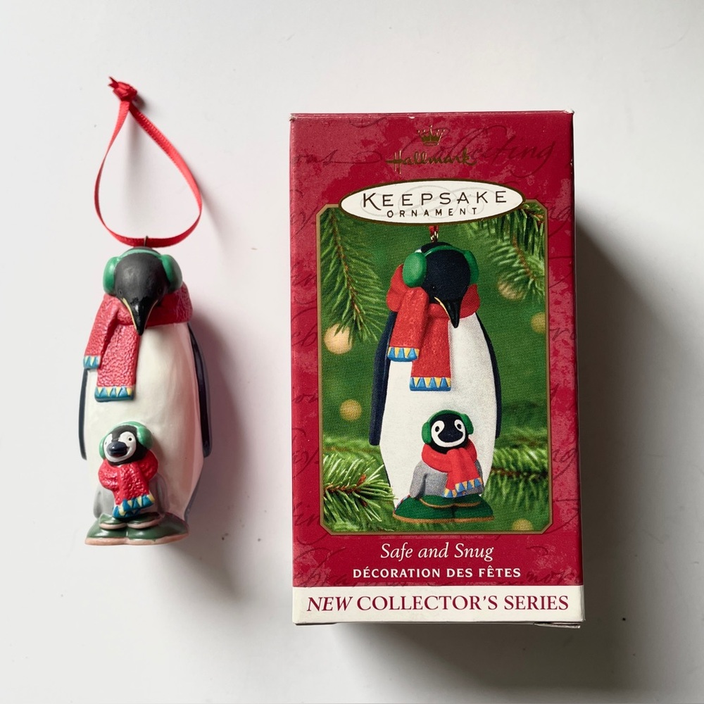 Y2K Hallmark Keepsake 2001 Safe & Snug Penguin Ornament #1 New Collector Series